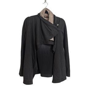 Lululemon Savasana Wrap Womens 4 Gray Tan Ombre Jacket Reversible Thumbholes